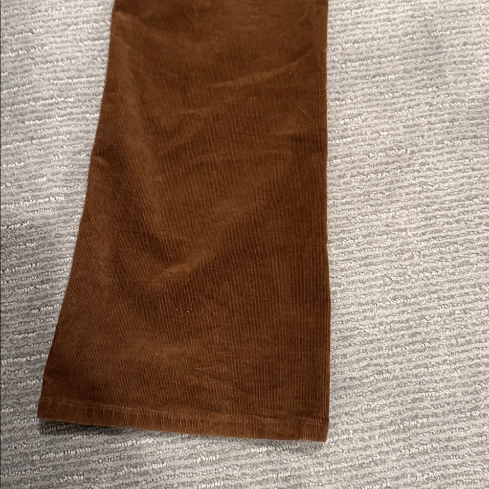 Jjill Women’s 12 Tall Brown Corduroy High Rise Straight Leg Soft Cotton Blend - Picture 13 of 15